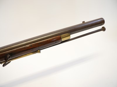 Lot 31 - Flintlock .750 volunteer India pattern Brown Bess musket and bayonet