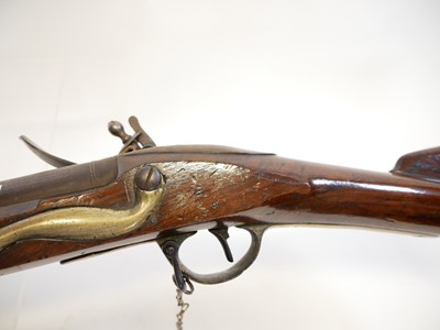 Lot 31 - Flintlock .750 volunteer India pattern Brown Bess musket and bayonet