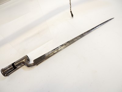 Lot 31 - Flintlock .750 volunteer India pattern Brown Bess musket and bayonet