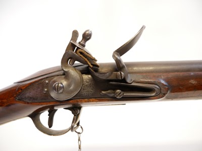 Lot 31 - Flintlock .750 volunteer India pattern Brown Bess musket and bayonet