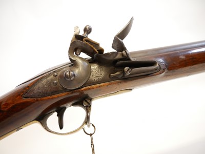 Lot 31 - Flintlock .750 volunteer India pattern Brown Bess musket and bayonet