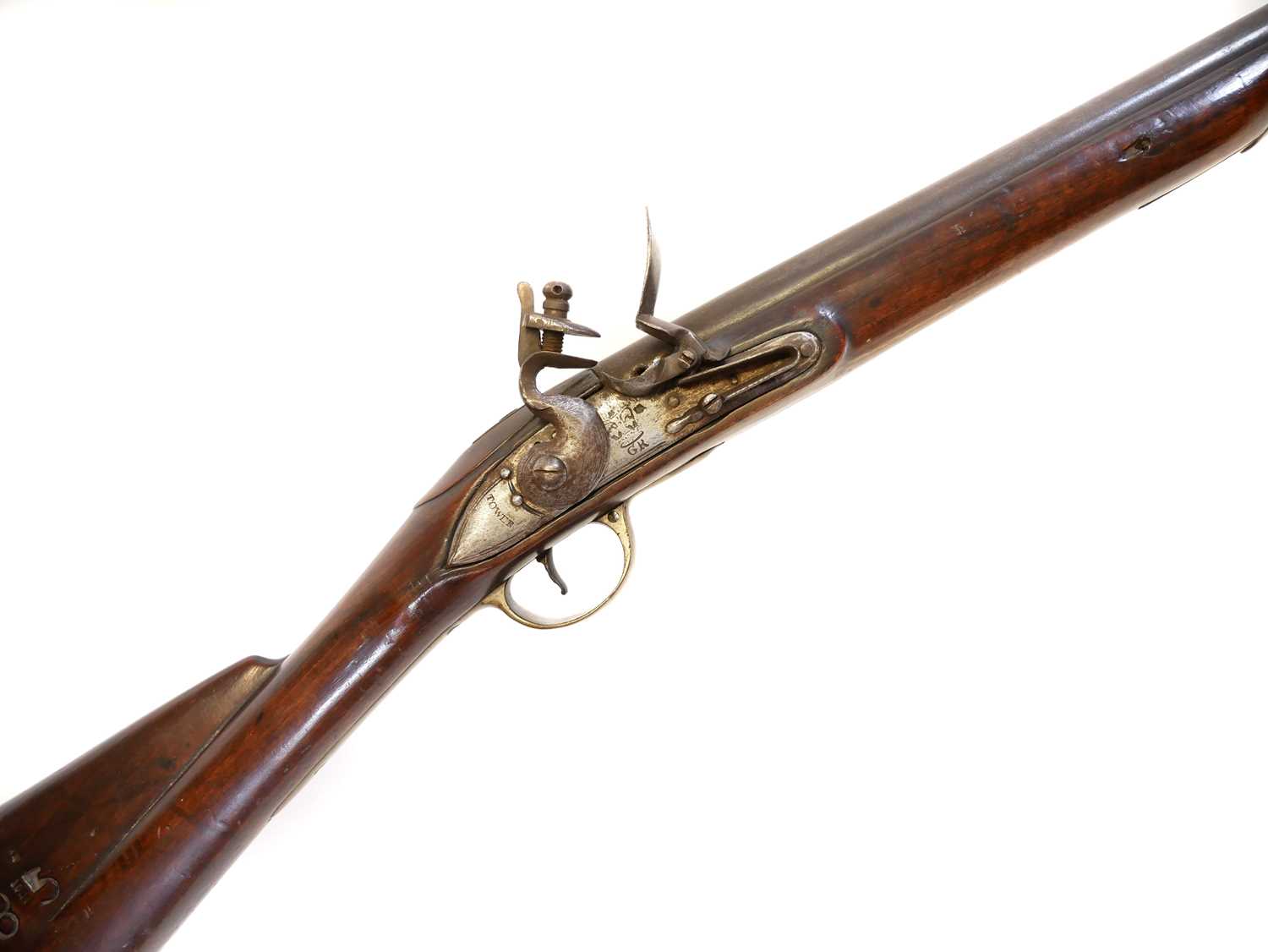 Lot 33 - Irish India pattern .750 flintlock brown bess musket and bayonet
