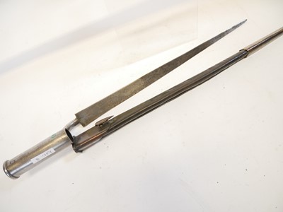 Lot 33 - Irish India pattern .750 flintlock brown bess musket and bayonet