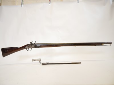 Lot 33 - Irish India pattern .750 flintlock brown bess musket and bayonet