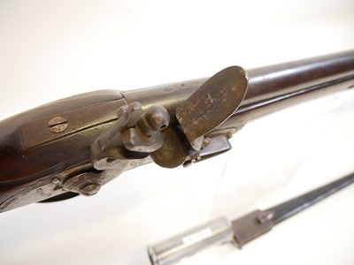 Lot 33 - Irish India pattern .750 flintlock brown bess musket and bayonet