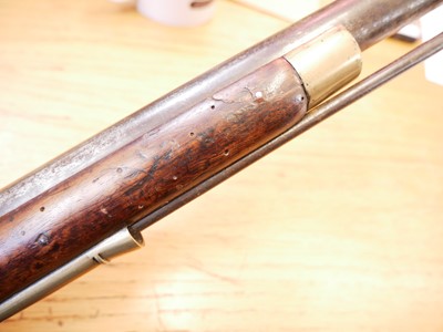Lot 27 - India pattern flintlock .750 Brown Bess musket and bayonet
