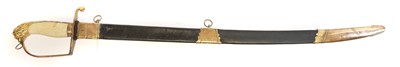 Lot 241 - Georgian Blue & Gilt Naval Officers sword