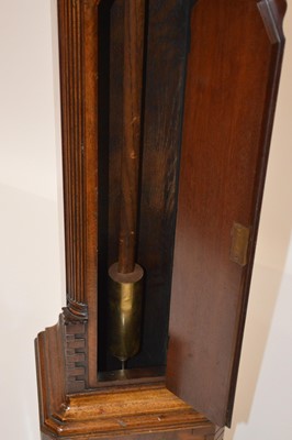 Lot 206 - 20th-century mahogany miniature longcase clock