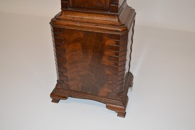 Lot 206 - 20th-century mahogany miniature longcase clock