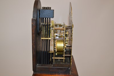 Lot 206 - 20th-century mahogany miniature longcase clock