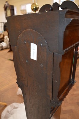 Lot 206 - 20th-century mahogany miniature longcase clock