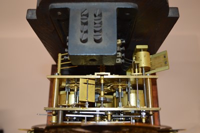 Lot 206 - 20th-century mahogany miniature longcase clock