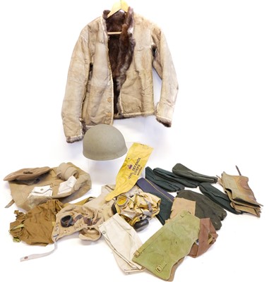 Lot 355 - Selection of uniform parts and militaria