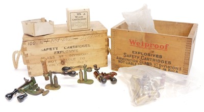 Lot 206 - Vintage shotgun reloading tools and components