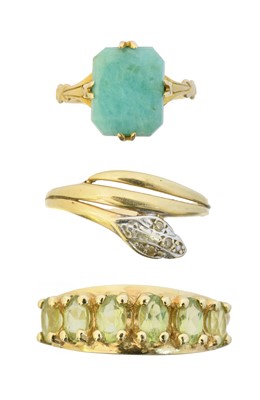 Lot 69 - Three dress rings