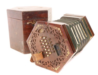 Lot 210 - Wheatstone 48 key concertina
