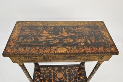 Lot 295 - Chinese lacquer work console table