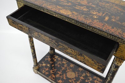 Lot 295 - Chinese lacquer work console table
