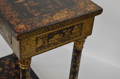 Lot 295 - Chinese lacquer work console table