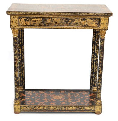 Lot 295 - Chinese lacquer work console table