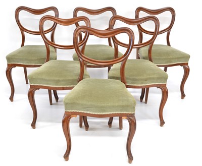Lot 347 - Six Victorian crown back dining chairs