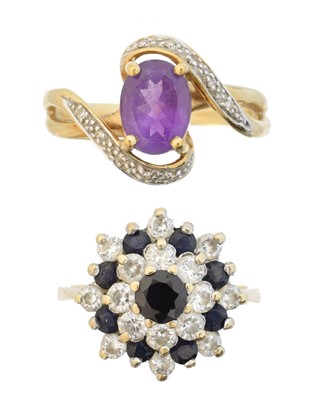 Lot 60 - Two 9ct gold gem-set dress rings