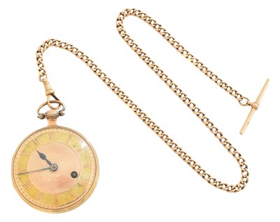 Lot 205 - A George III 18ct gold open face pocket watch