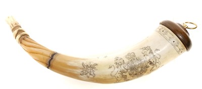 Lot 215 - 21st century hand carved Scrimshaw horn