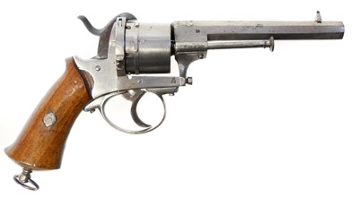 Lot 12 - Belgian 9mm pinfire revolver