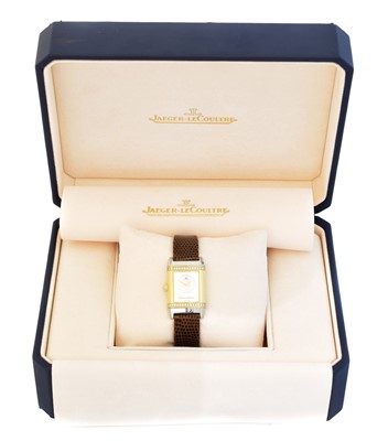 Lot 177 - A Jaeger-LeCoultre Reverso Duetto wristwatch