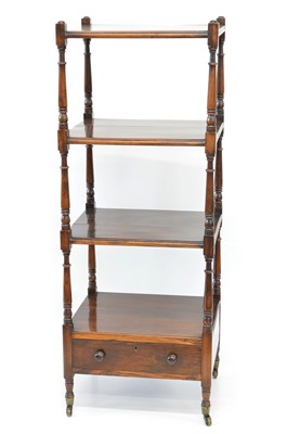 Lot 262 - Early 19th-century mahogany four-tier whatnot