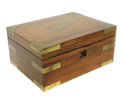 Lot 251 - Rosewood veneered travel box