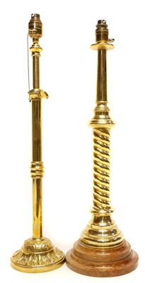 Lot 245 - Early 20th-century brass table lamp