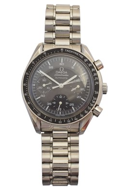 Lot 188 - A stainless steel Omega Speedmaster automatic wristwatch