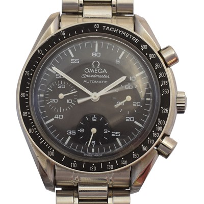 Lot 188 - A stainless steel Omega Speedmaster automatic wristwatch
