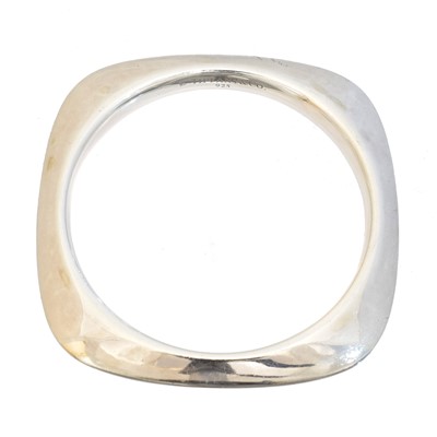 Lot 3 - A Tiffany & Co. silver 'Square Cushion' bangle