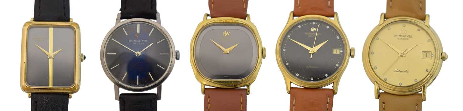 Lot 137 - Five Raymond Weil watches