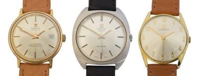 Lot 155 - Three Tissot wristwatches