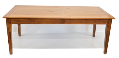 Lot 298 - Late 20th-century cherry wood farmhouse table