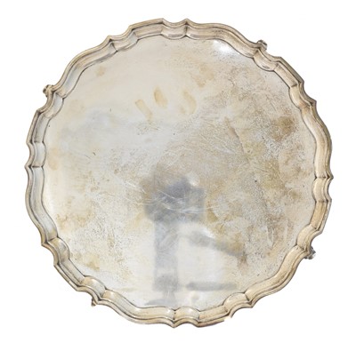 Lot 145 - A Victorian silver salver