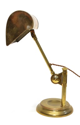 Lot 233 - Mid 20th-century brass desk lamp