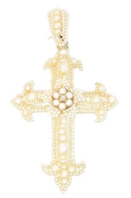 Lot 37 - An early Victorian seed pearl parure