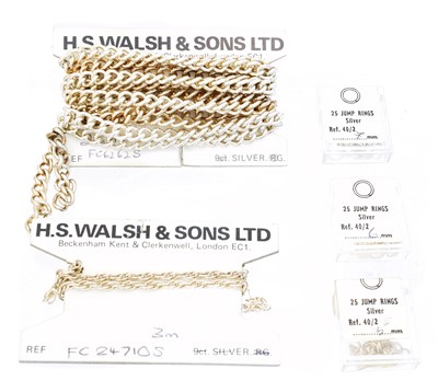 Lot 34 - Jeweller's Interest - A selection of silver chain and jumprings