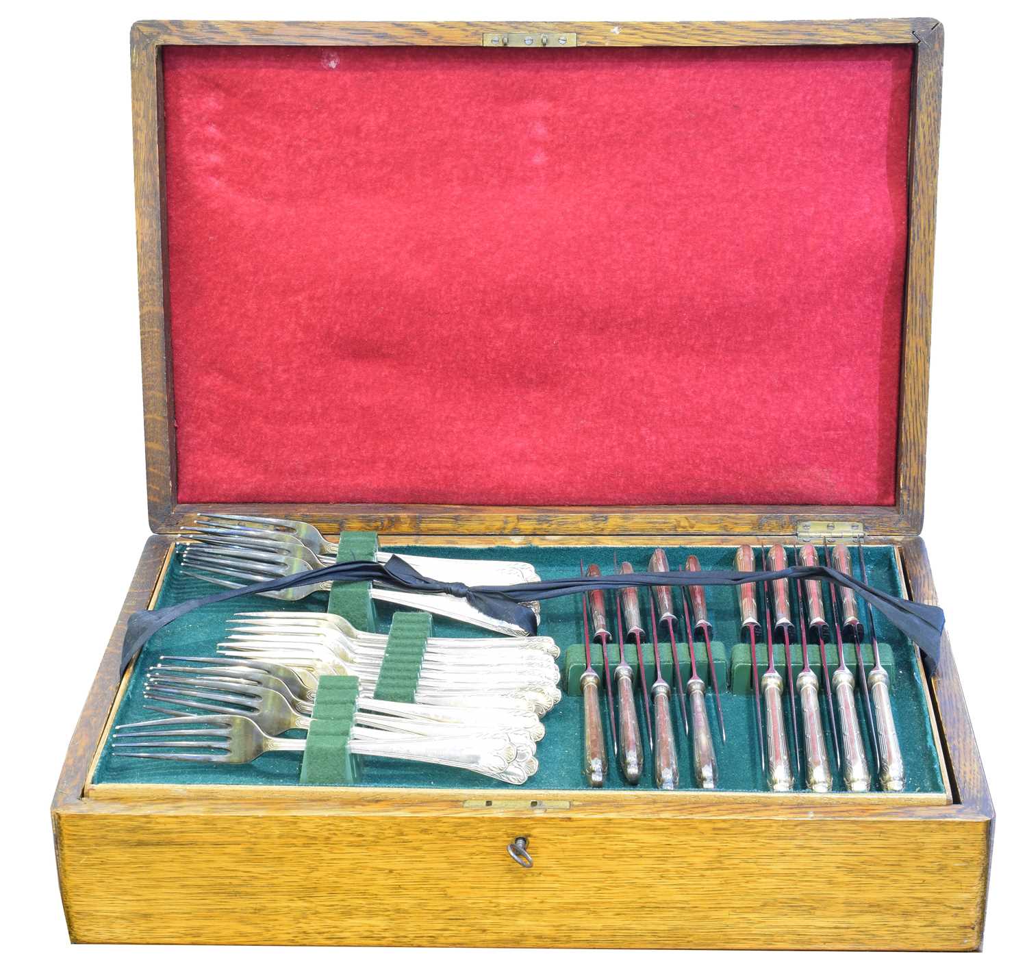 Lot 158 - An Elizabeth II silver canteen
