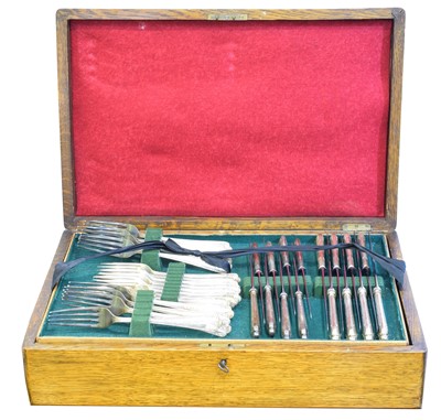 Lot 158 - An Elizabeth II silver canteen
