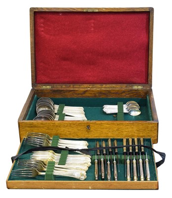 Lot 158 - An Elizabeth II silver canteen