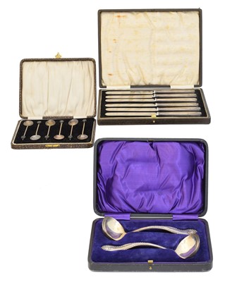 Lot 159 - Three cased sets of flatware