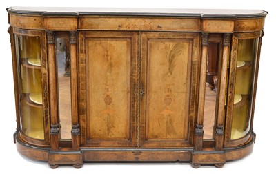 Lot 315 - Victorian walnut credenza