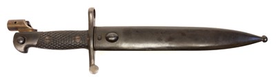 Lot 321 - Spanish M1941 bayonet with the Ricchieri adapter and scabbard