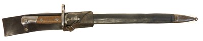 Lot 327 - Spainish M1913 bayonet and scabbard with leather frog